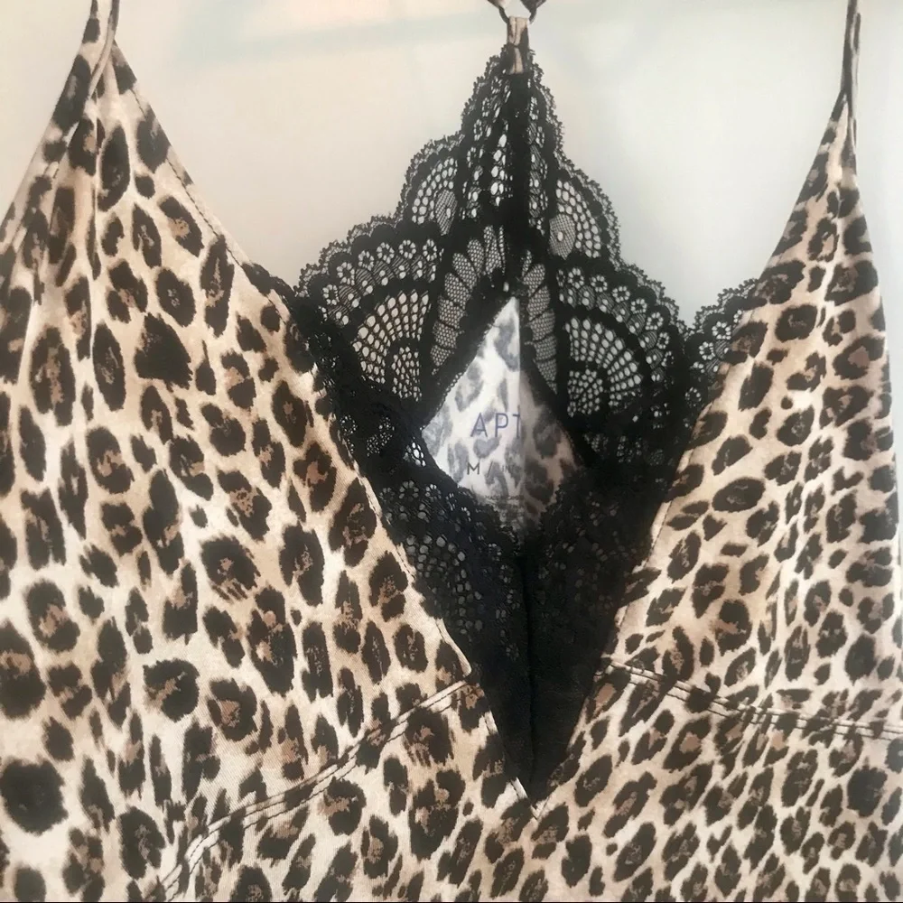 Leopard With Lace Lingerie Size Medium